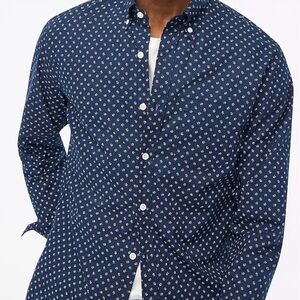 Jcrew Slim Fit Button Down Size Small, navy with white floral design